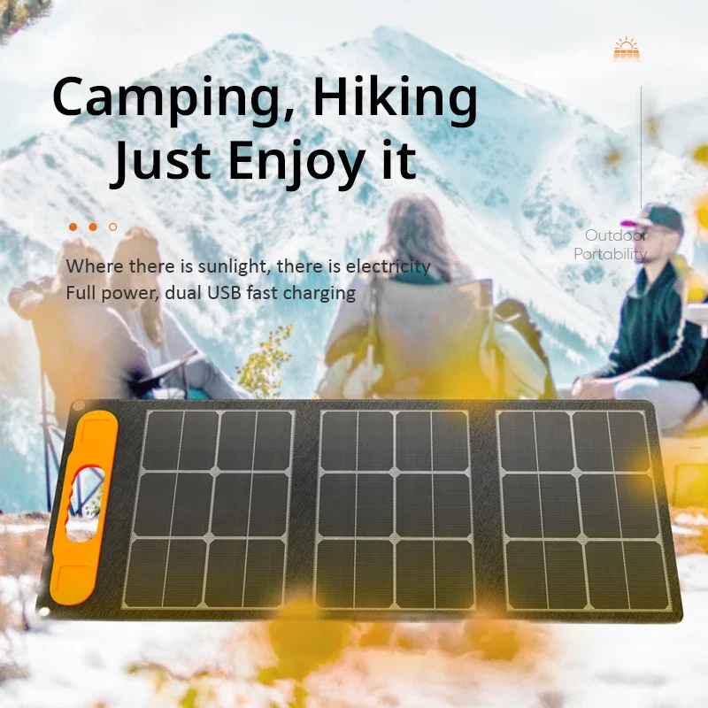 40W 60W 100W ETFE Foldable Solar Panel Bag Solar Powered Phone Case Panneaux Solaires Portable