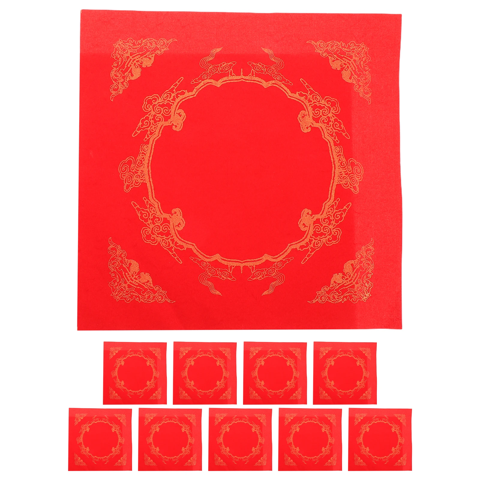 20 Sheet Red Paper Spring Couplets New Year Festival Decoration Chinese Calligraphy Practice Fu Character Rice for Beginners