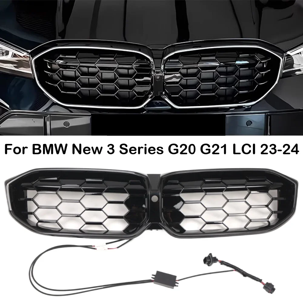 New With LED Light Kidney Grille Grill For BMW New 3 Series G20 G21 Facelift LCI 2023-2024 Front M3 Grill 320i 325i 330i M Sport