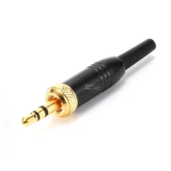 1Pcs 3.5 with lock plug For Sony microphone earphone D11 bee D16 stereo monitor small three core Internal and external thread