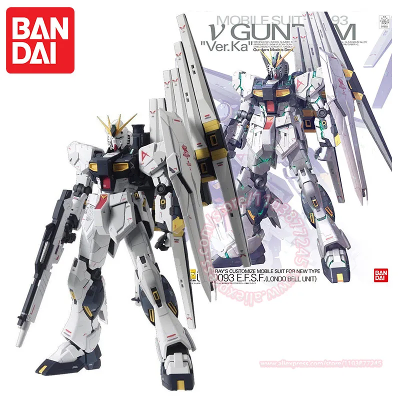 

BANDAI Adri Gundam Rx-93 MG 1/100 Ver.Ka Собранная модель Периферийная игрушка Детский подарок на день рождения Фигурка Декоративные украшения