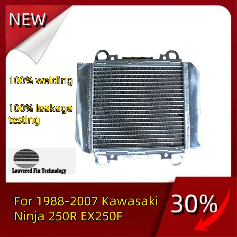 NEW all Aluminum Radiator For 1988-2007 Kawasaki Ninja 250R EX250F EX 250 F Cooling Coolant 1988 1989 1990 1991 1992 1993 1994