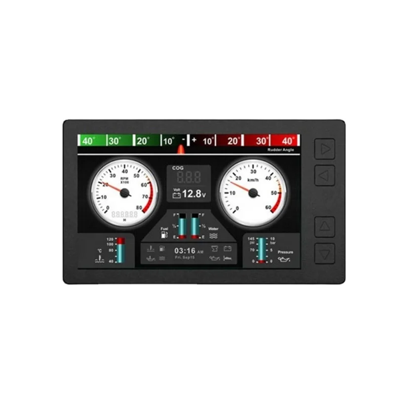 Boat Multi-function Gauge With LCD Screen Gauge Panel NMEA2000 TFT Gauge 280*240*180mm