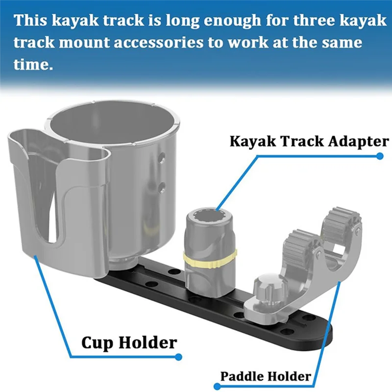 

Kayak Track For Fishing Rod Holder, Kayak Gear Track Accessories For Cup Holder, Kayak Rail Track For Paddle Holders Durable