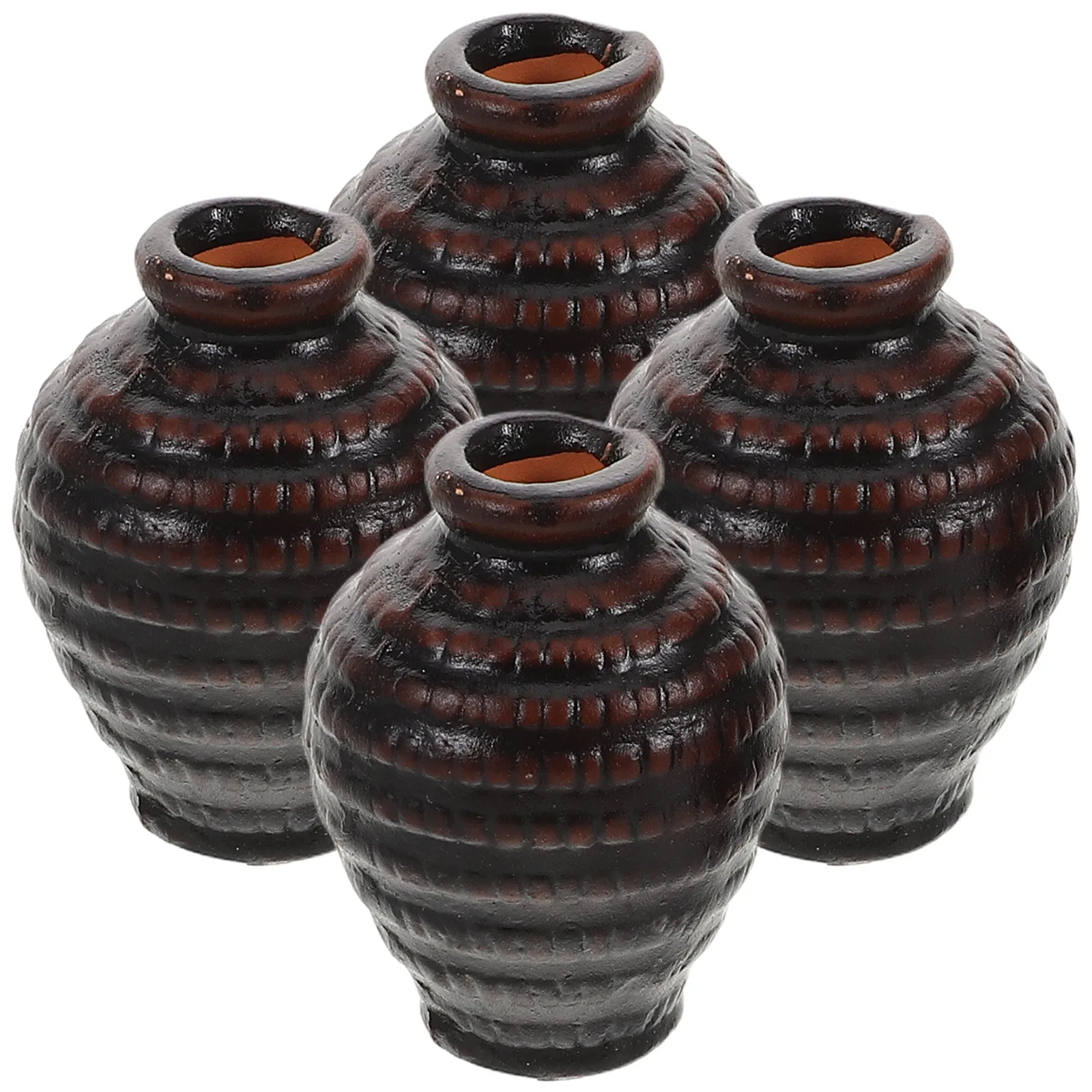 4Pcs Mini Indoor Plant Pot Decorative For Shelf Plant Decor Autumn Home Decor Ceramic Flowerpots Planter