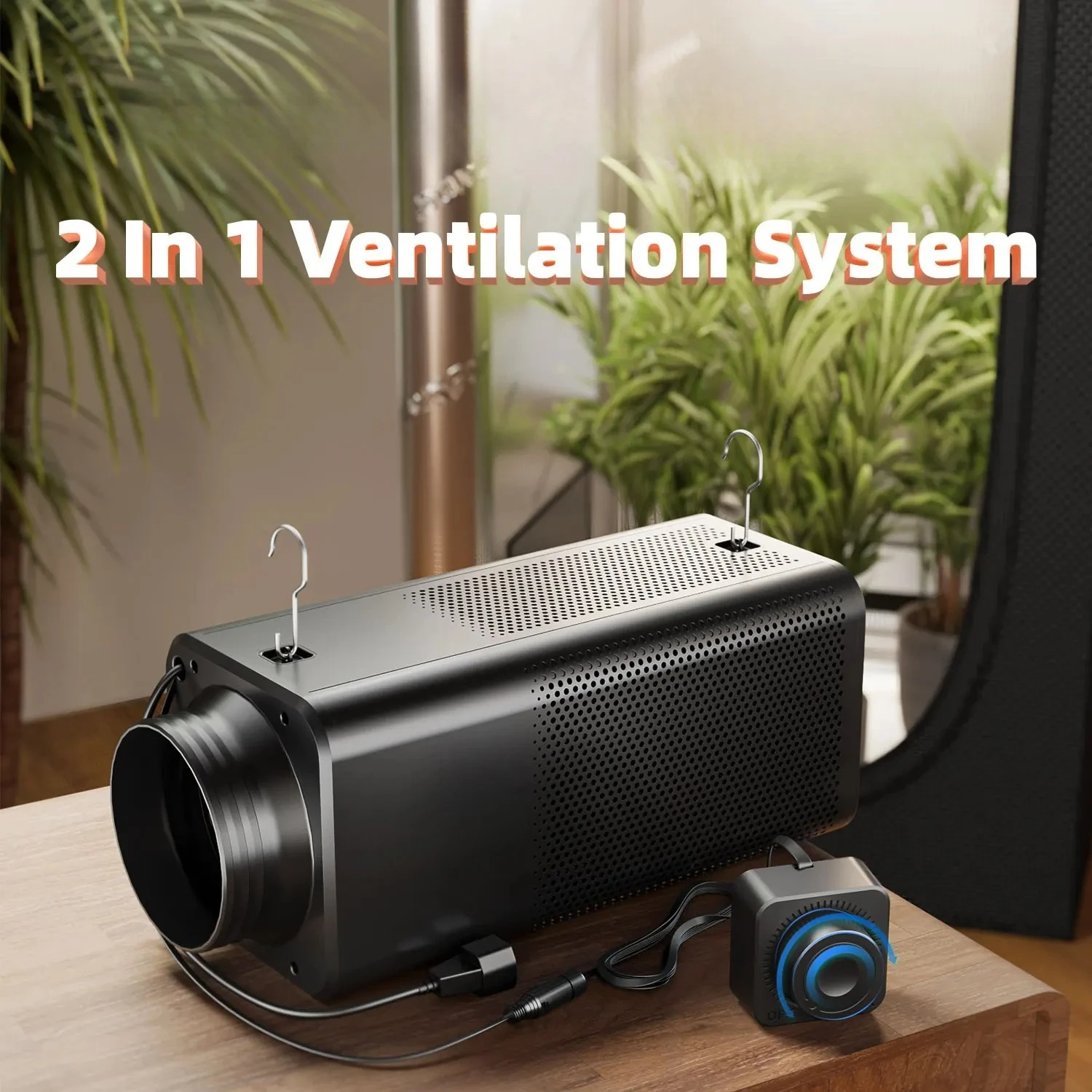 Spider Farmer 2-in-1 Ventilation System, Duct Fan with Built-in Carbon Filter for Grow Tents, Odor Control & Clean Airflow