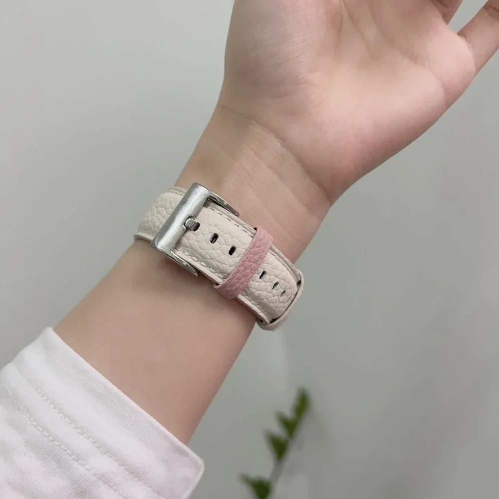 優れたレザーループ Apple Watch バンド女性シリーズ 10/9/8/7/6/5/4 38 ミリメートル 40 ミリメートル 41 ミリメートル 42 ミリメートル 44 ミリメートル 45 ミリメートル 46 ミリメートル 49 ミリメートルストラップ