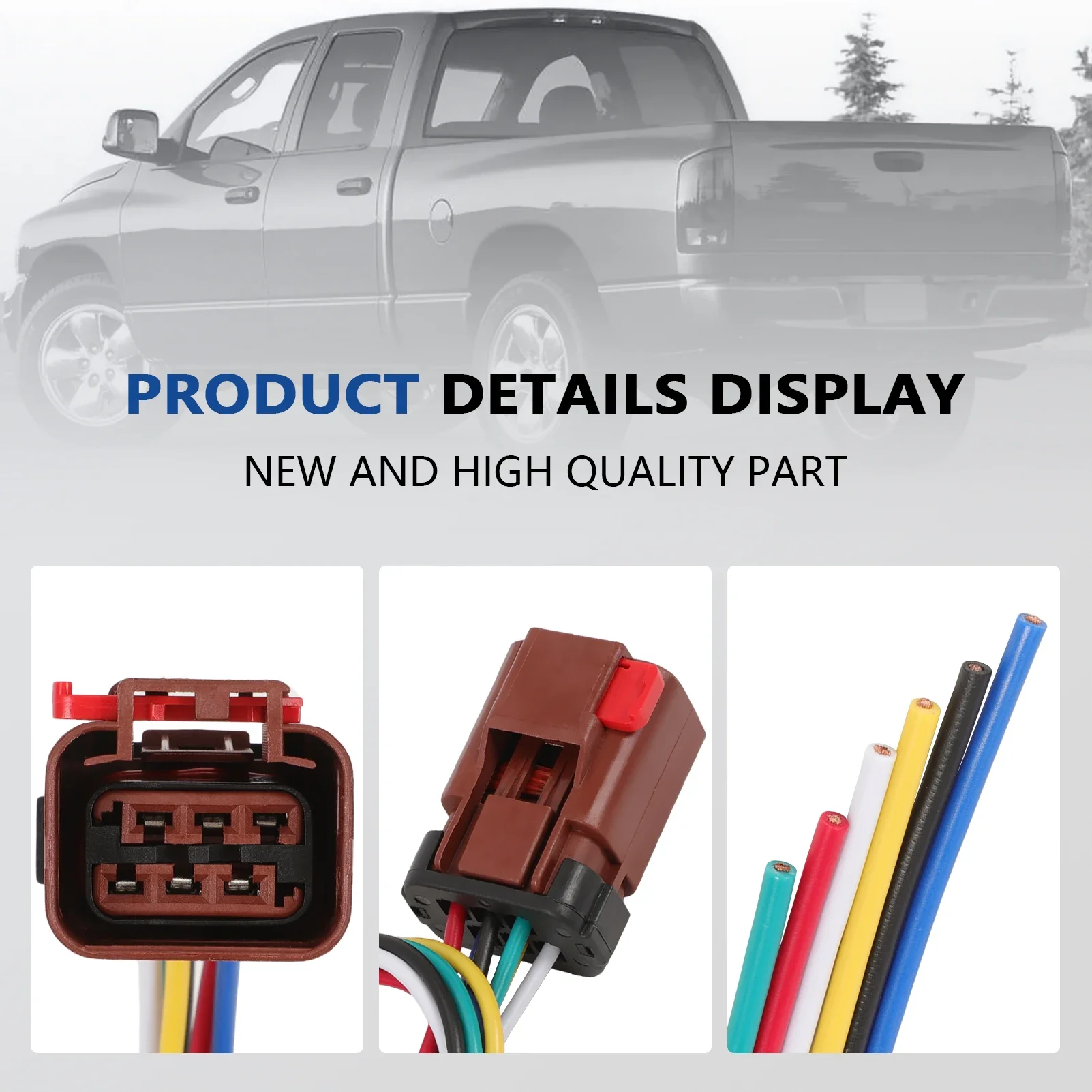 2 قطعة سيارة الذيل ضوء سلك تسخير موصل 5013984AA 55077347AF ل دودج ل دودج رام 1500 2002-2006 استبدال 55077348AF #4