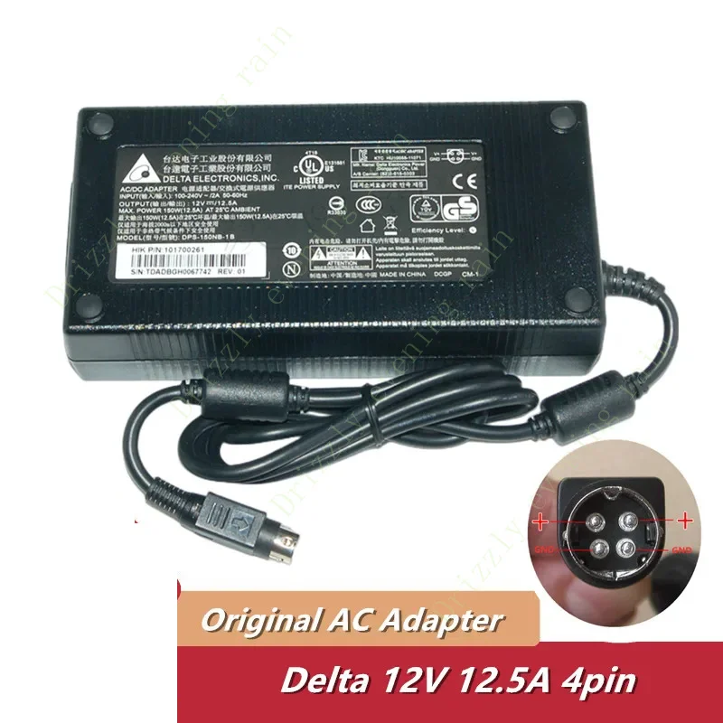 Genuine DELTA 12V 12.5A 150W DPS-150NB-1B AC Adapter Charger For QNAP TS-412 NAS TS-410 Hikvision Surveillance Power Supply