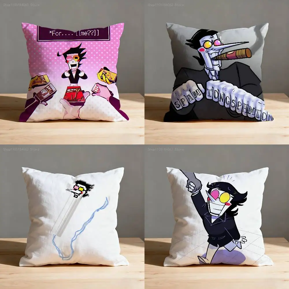 

Spamton D-Deltarune Pillow Case For Sofa Decor Car Office Room Printing Cushion Cover Decorations and Protector