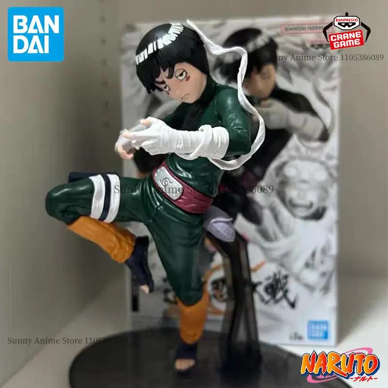 

Bandai Original Naruto Ninja War Rock Lee Action Figures Anime Figuras Cartoon Dolls Models Statues Toys Juguetes Festival Gifts
