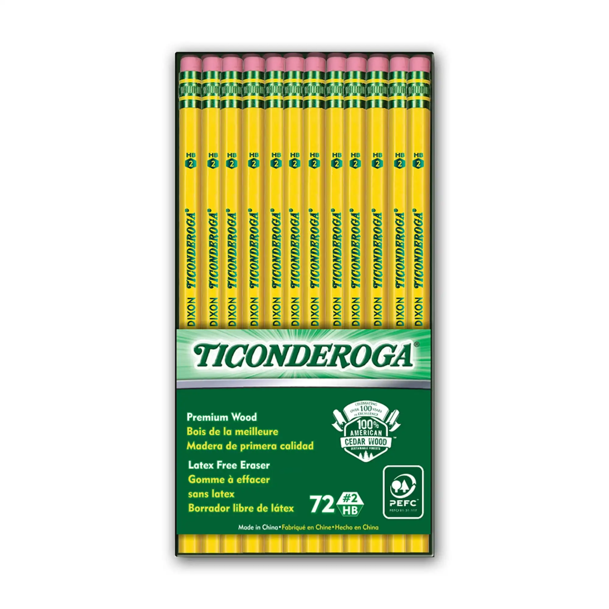 

Ticonderoga Pencils, No. 2 Soft, Unsharpened, Box of 72