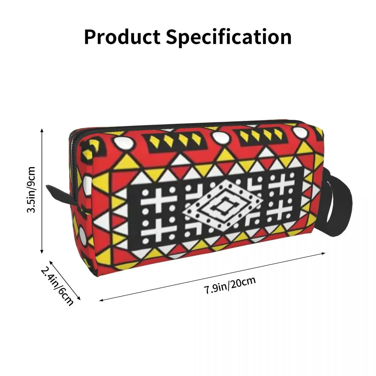 Kizomba Samakaka Ankara Makeup Bag Cosmetic Organizer Storage Dopp Kit Toiletry Cosmetic Bag for Women Beauty Travel Pencil Case