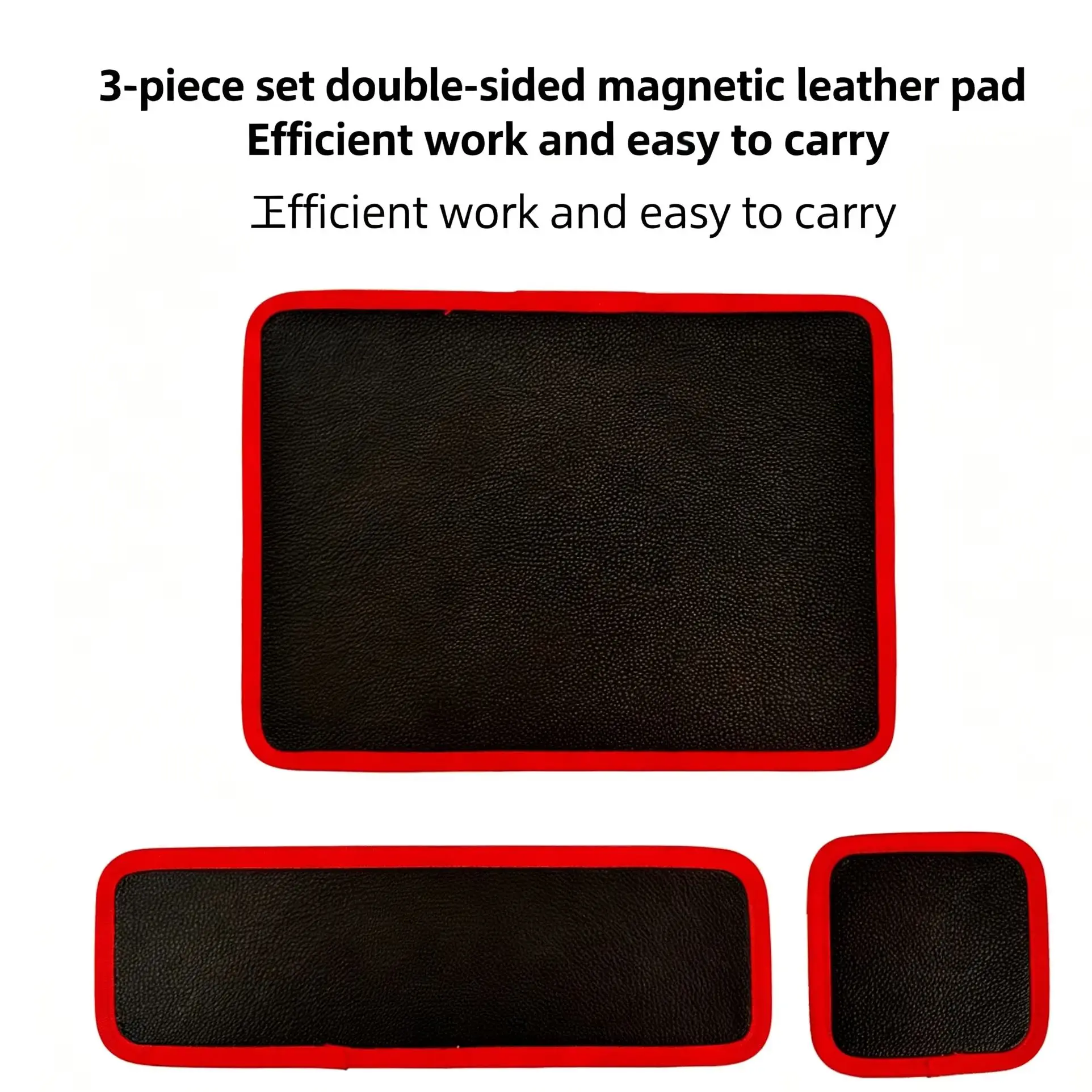 

3PCS Double-Sided Magnetic Tool Mats, Magnetic Tool Holder Organizer, Leather Magnet Pad for Small Hardware Tools