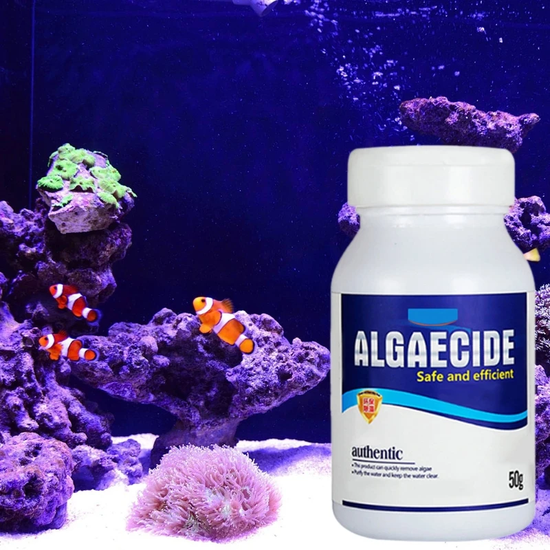 50g 고효율 Algaecide 조류 이끼 제어 수질 정화 수족관 연못에 대한 안전한 효율적인 Algaecide