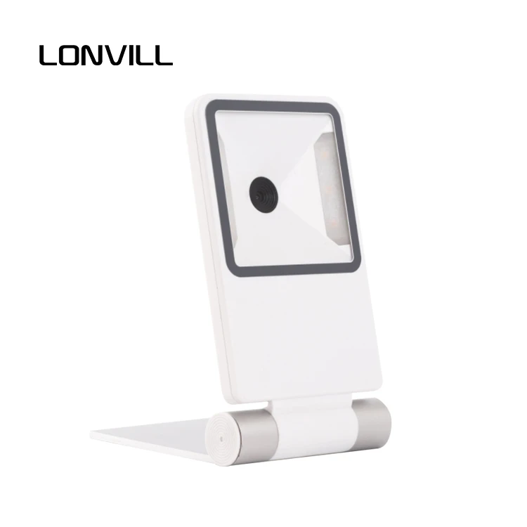 Customized foldable wireless 1d 2d bar code reader desktop barcode scanner for retail store