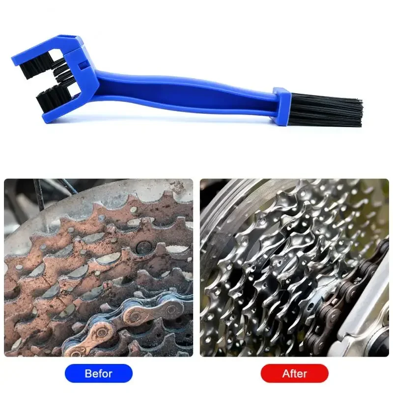 Portable Bicycle Chain Cleaner Motorcycle Road Bike Chain Clean Brush Bicycle Clean Tool Kit Cycling Chain Cleaner Maintenance