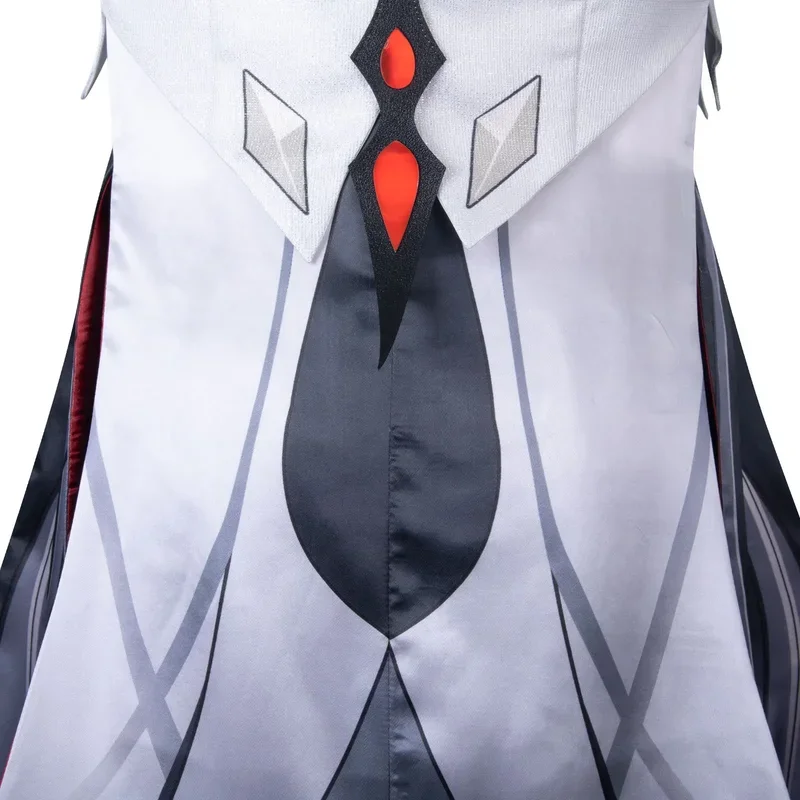 Harlequin Cosplay Kostüme Genshin Impact The Knave Komplettset Perücke Uniform Diener Snezhnaya Halloween Kostüme für Frauen
