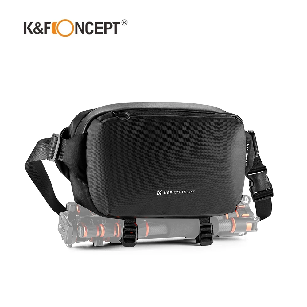 K&F Concept Przenośna torba na aparat na jedno ramię Wielofunkcyjna wodoodporna torba na aparat fotograficzny DSLR z obiektywem i torbą na statyw