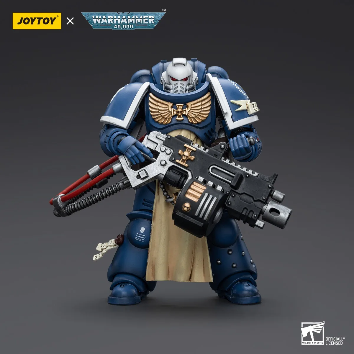 JOYTOY Warhammer 1/18 figurines d'action Ultramarines sténguard vétéran avec bolter lourd modèle jouet garçon cadeaux 3.75 pouces