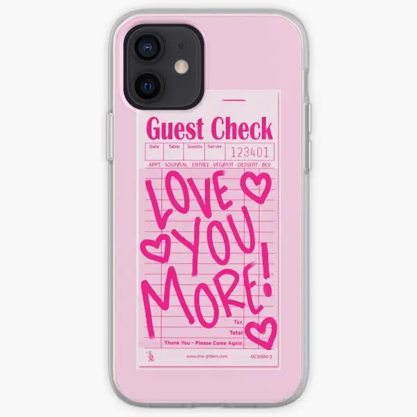 Love You More Guest Check Iphone Tough C  Phone Case Customizable for iPhone 6 6S 7 8 Plus 11 12 13 14 Pro Max Mini X XS XR Max