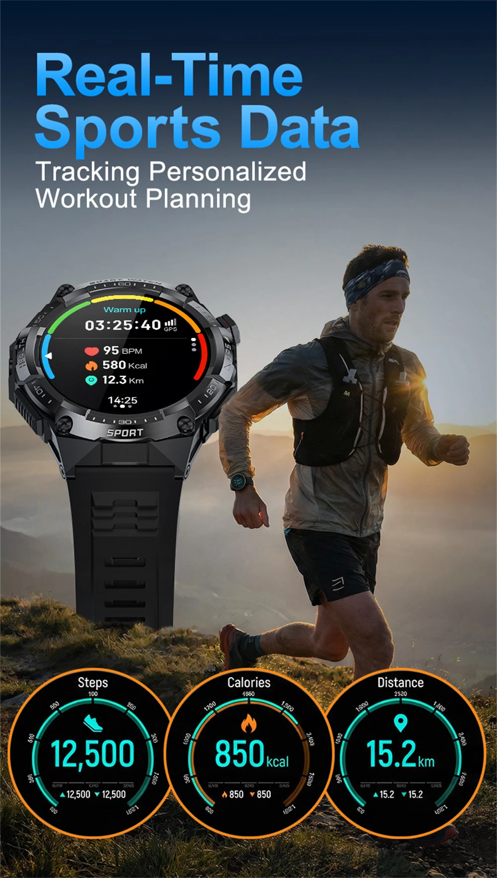 Fitness Smartwatch with GPS, AMOLED Display, Compass and Bluetooth Calling description 6