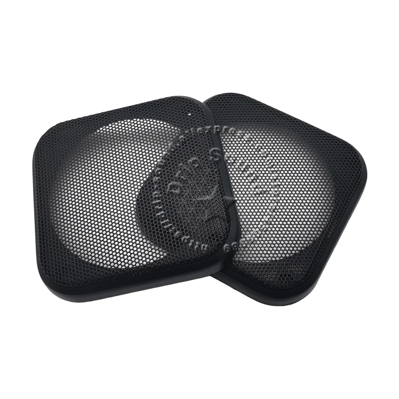 For 4" inch Square Speaker Grill Cover Plastic Decorative Circle Metal Mesh Grille Protection Net 108x108mm #Black/Beige - Image 5