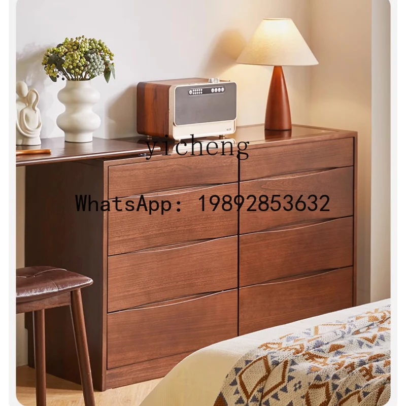 Cabinet solid wood chest bedside storage, jewelry, household five-bucket storage cabinet, living room eight-bucket storage