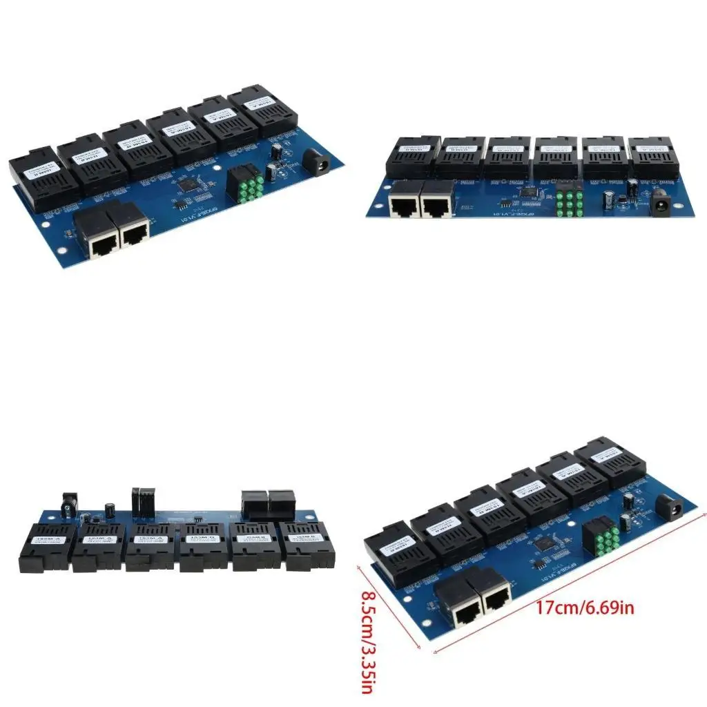 

Y1UB Fiber Switches Ethernet 20 км преобразователи среды 20 км 6SC Fiber 2 RJ45 100M PCBA