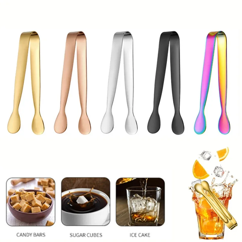 Rustproof Ice Tong 304 Stainless Steel Bar Tool Clip for Sugar Cubes Food  Smooth Edges Ice Clamp