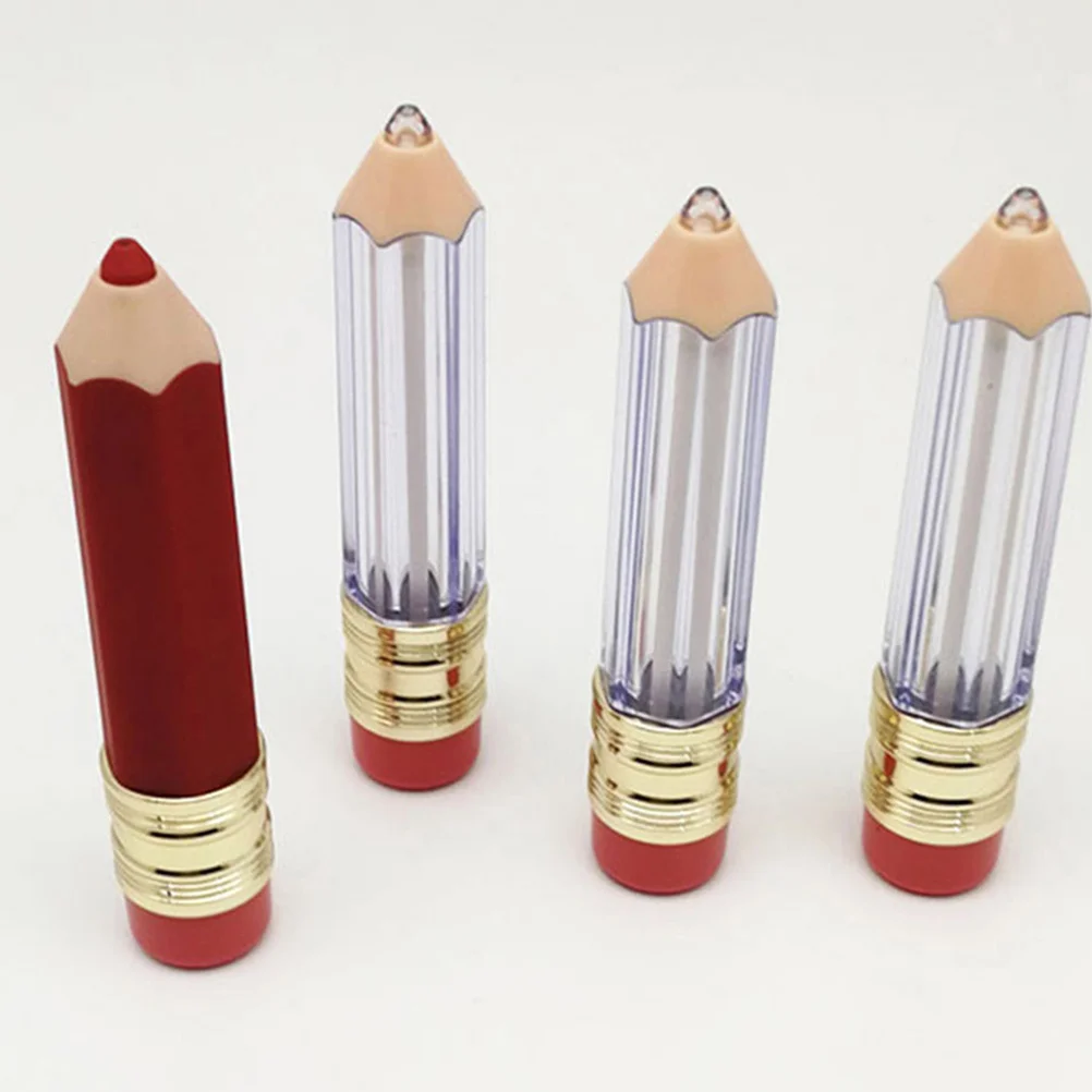 

8Pcs Empty Lip Gloss Containers Pencil Shape Refillable Tubes Portable Leak Resistant for Makeup Artists Small