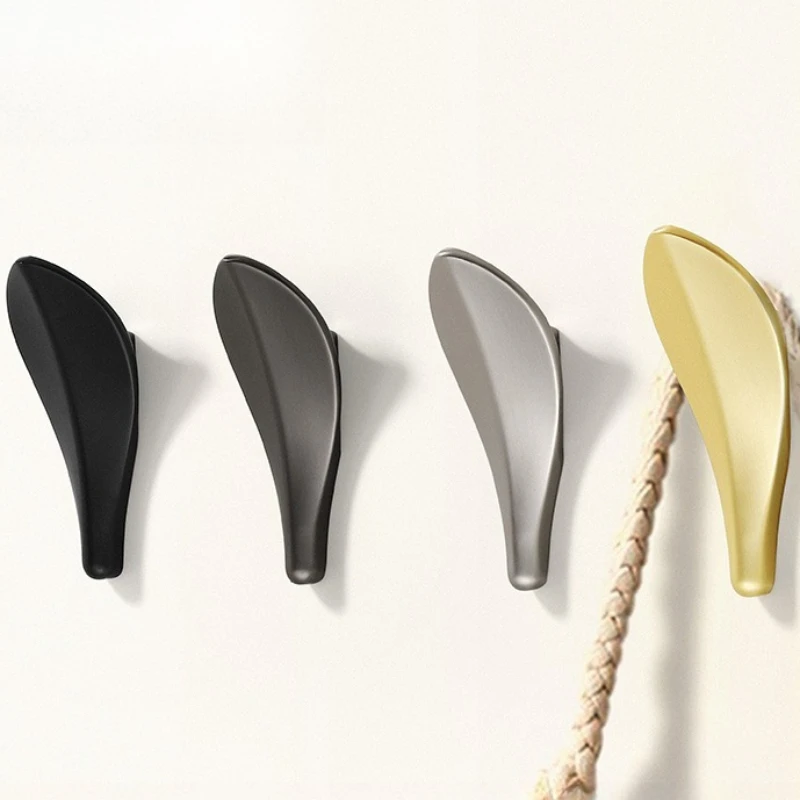 Luxury Leaf‑Shaped Wall Hook, Screw‑In Single Coat Hook For Closet Door Entryway Decor