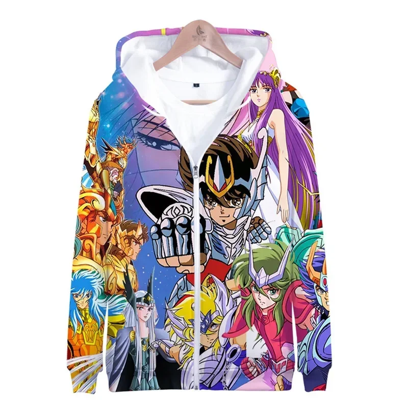 HN8 อะนิเมะ Saint Seiya hoodies อัศวินของ Zodiac คอสเพลย์ hoodie เสื้อผู้ชายผู้หญิง harajuku streetwear เสื้อยอดนิยม) 4Dc