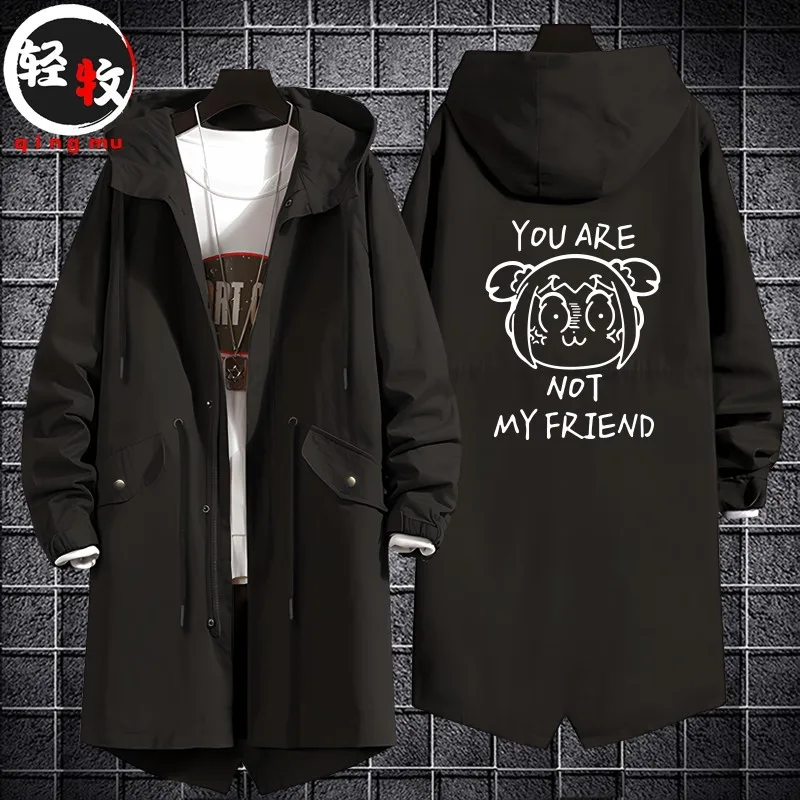 

Модная брендовая хлопковая куртка с капюшоном унисекс средней длины для осени, зимы и весны, модная верхняя одежда из полиэфирного волокна на молнии