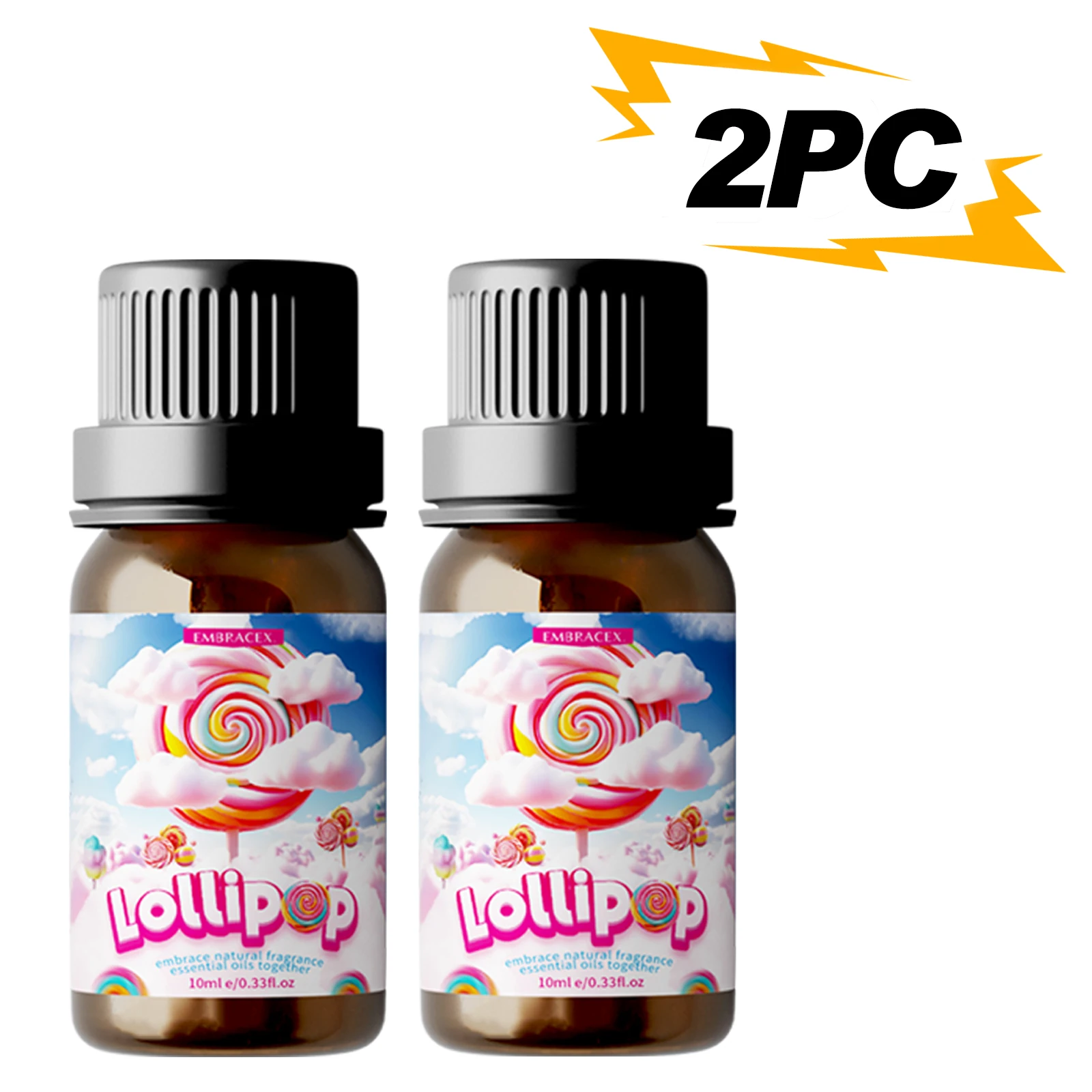 2PC 10ml Fragrance Oils Milk Chocolate Coffee Cookies Ice Cream Cakes Lollipop Taro Coconut Caramel Pudding Cotton Candy