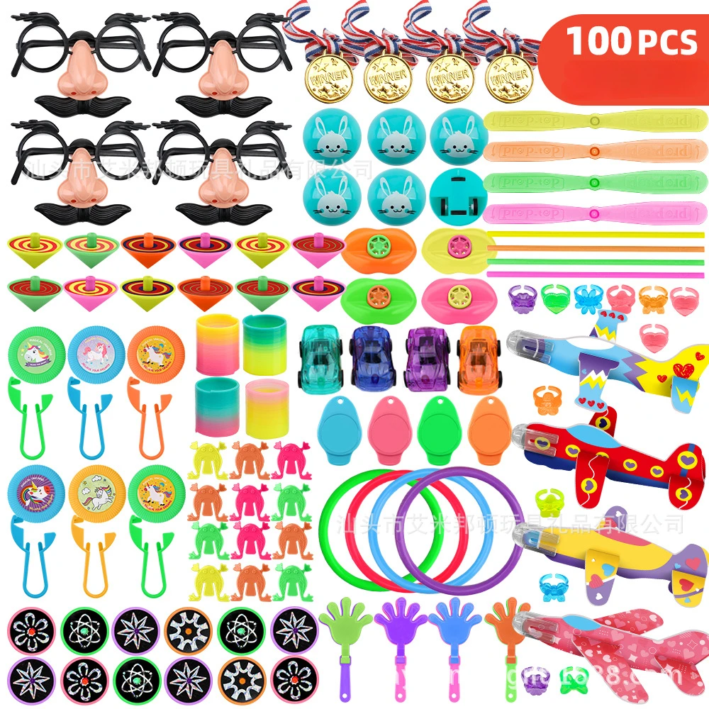 100pc Festive Party Toys Assortment Giveaway Birthday Gift Table Games Kid Puzzle Toys Birthday Party Toy Style Color Random