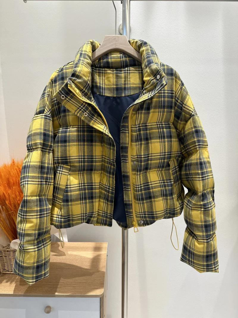 الشتاء نفخة شبكة الوقوف طوق أسفل سترة المرأة الأبيض بطة أسفل سستة باركر قصيرة أبلى الإناث سميكة الدافئة الرباط سترة #4