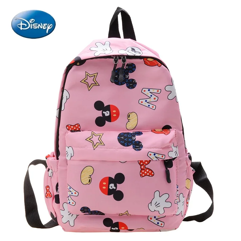 Mochila bonita de moda con dibujos de Mickey Mouse de Disney, bolso escolar de lona de Minnie para niña, Mochila de gran capacidad para niño, regalo para chico