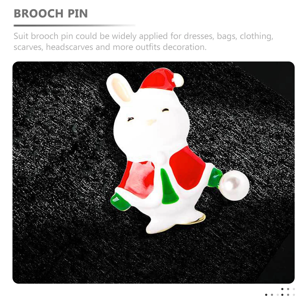 

4 Pcs Christmas Brooch Decorative Pin Red Cartoon Cute Alloy Clothes Suit Backpack Pin Men Women Shawl Lapel Gifts