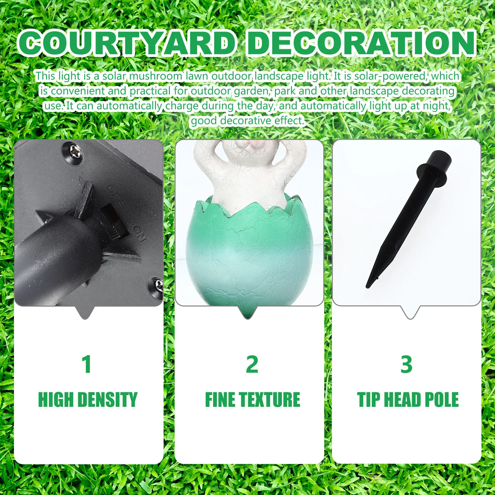 Easter Bunny Solar Light Garden Decorative Lamp Cartoon Rabbit Shaped LED Landscape Light for Yard Lawn Park Outdoor Garden