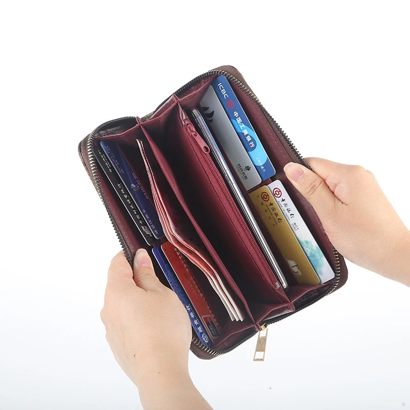 Luksusowe damskie portfele kopertรณwka klasyczny wzรณr torebka na monety torba na zamek bลyskawiczny karty designerskie etui na telefon komรณrkowy
