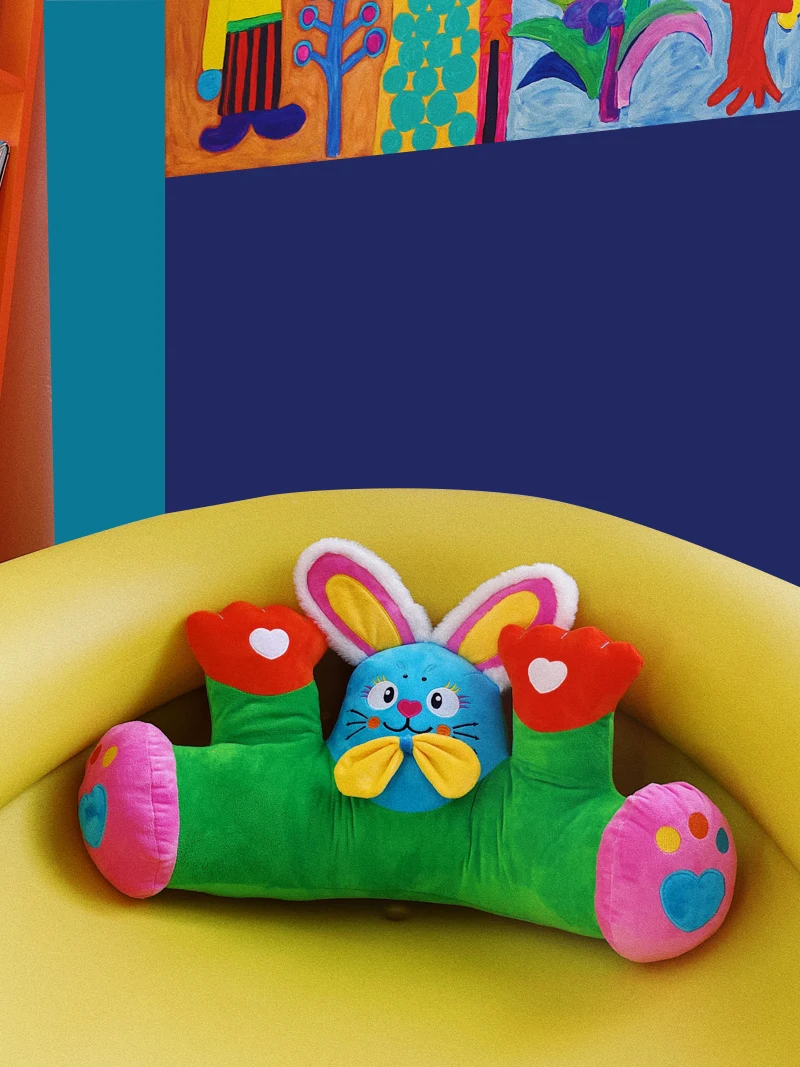 

Cute Office Chair Backrest Pillow Original Uody Hug Rabbit Plush Fabric Assorted Shapes Modern Simple Style Living Room Sofa ...