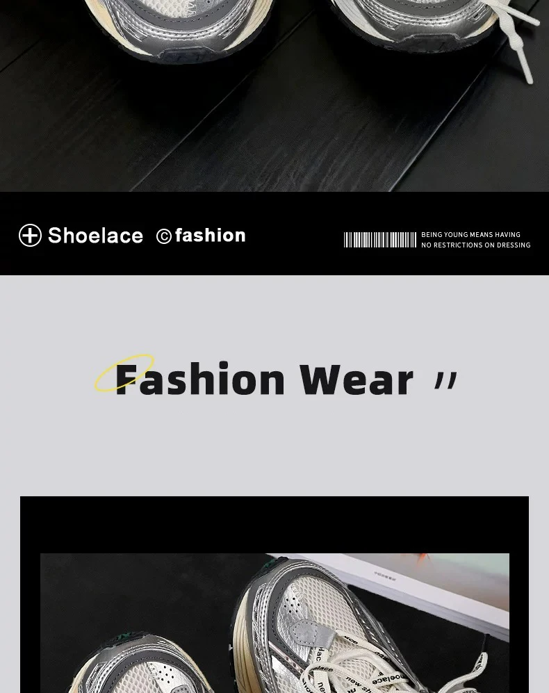 Modische, kontrastfarbene, flache Schnürsenkel mit Buchstabenmuster, schwarz-weiß, doppellagige Schnürsenkel, trendiges Schuhzubehör – Detail 8