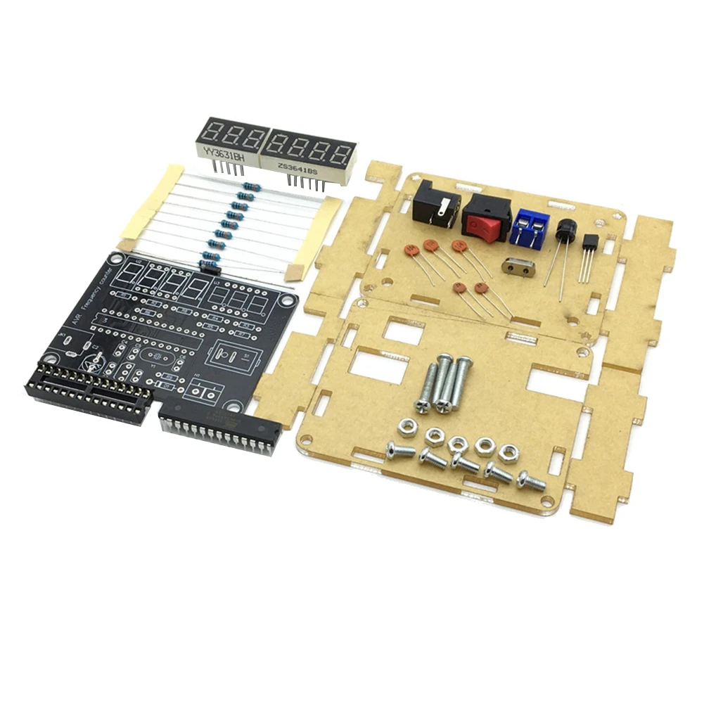 AVR Frequency Meter Crystal Measure Frequency for Measure Oscillator DIY Kit 0.45HZ-10MHZ 7-Bit Precision Resolution