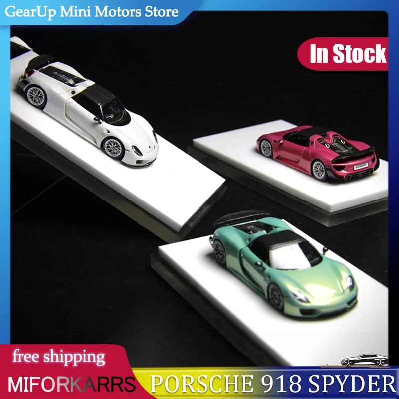 

New In Stock Bcp 1:64 Porsche 918 Spyder Bcp 1:64 Porsche 918 Resin Limited Edition Diecast Ornaments Custom Toys Kids Christmas