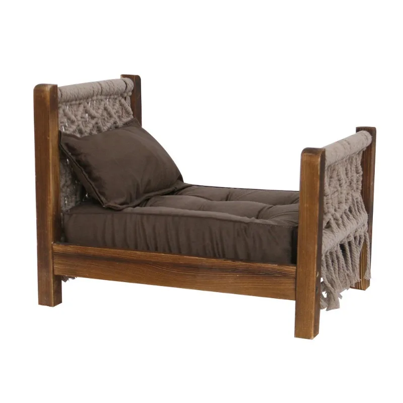 

Реквизит для фотосъемки новорожденных в стиле ретро, хлопковая веревка, плетение Bebe, аксессуары для фотосъемки Recien, подарок для маленьких девочек и мальчиков, фон для позирования кровати