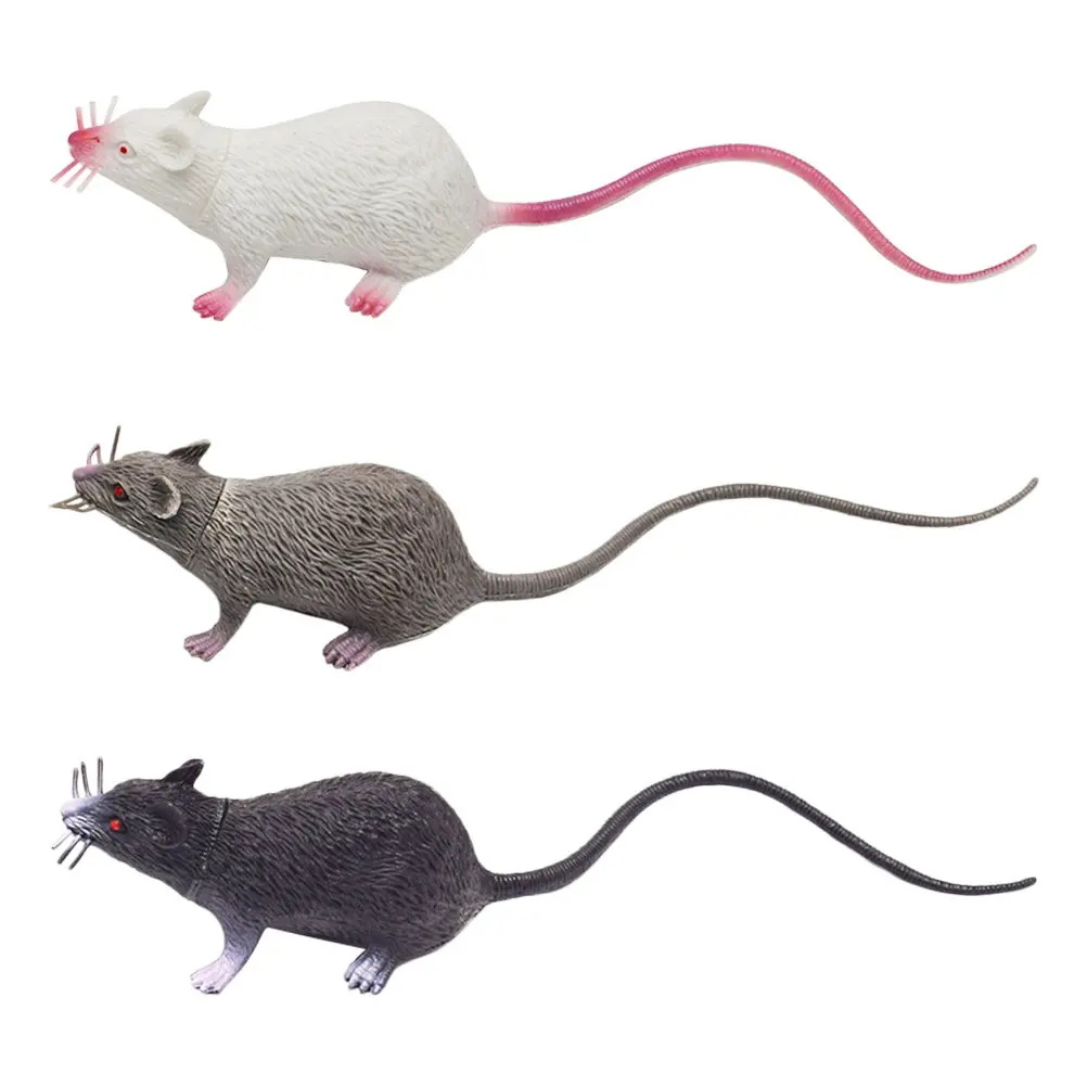 

3Pcs Convincing Fake Rat Halloween Prank Prop Realistic Rodent Scare Decor Spooky Party Haunted House Gag Item