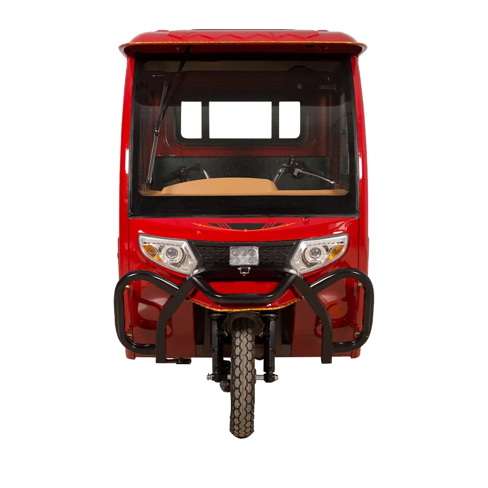 Closed Cab 500kgs Three Wheel Electric Van Stainless Wheel Cargo Tricycle With Roof Against Rain Generador Seat