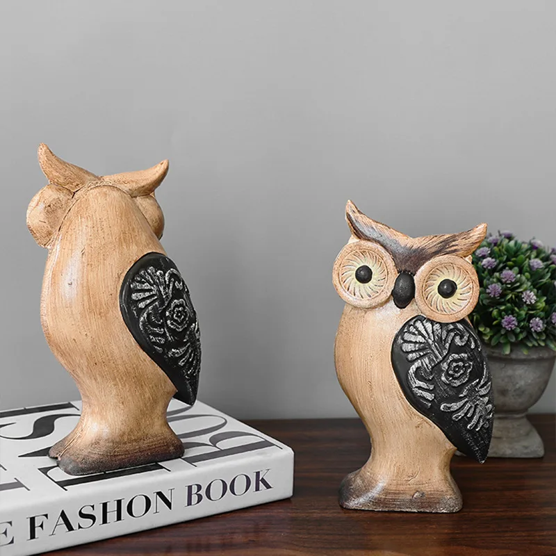 الشمال عيد الفصح الحرفية الخشبية البومة الحلي خزانة مكتب عمل غرفة المعيشة خزانة الكتب الديكور الحرف اليدوية هدية #3