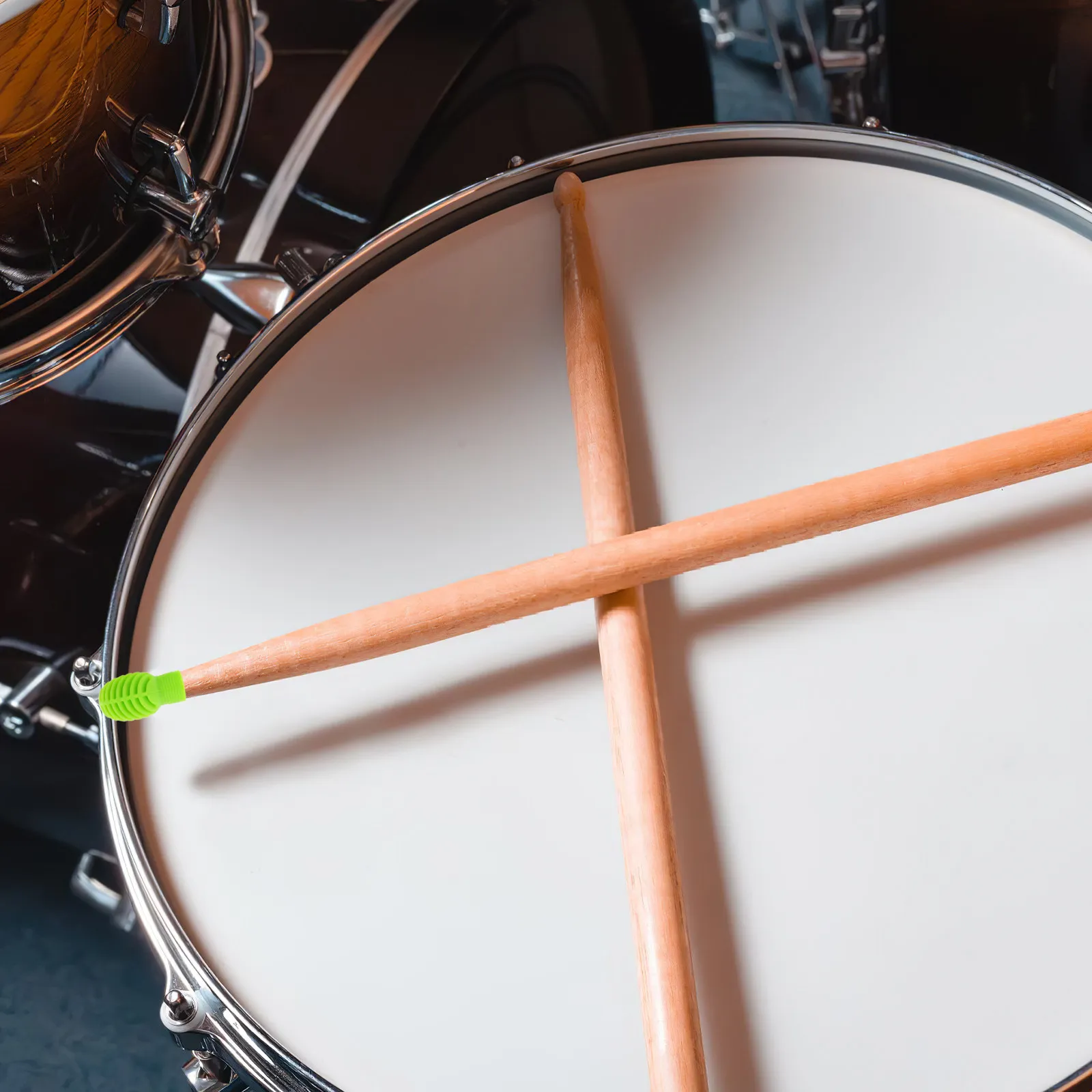 1Pair Drumstick Silent Tips Cover Noise-Cancelling Silicone Practice Dampeners Protector Cap Drum Mute Accessories for Quiet